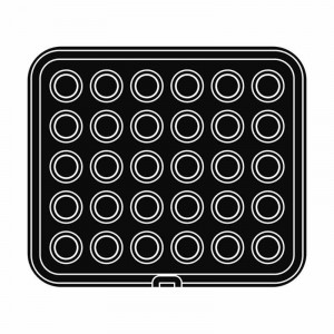 Форма за готвене Cookmatic Cookmatic Model 42 Profil Neted, Ø 3,1 - 4,3 x H 1,7 cm, 30 кухини - Img 2