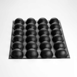Форма за силиконови влакна 60x40cm 24 cav. Полусфера Ø 8 x H 4 cm, 130 ml - Img 2