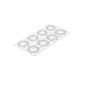 Форма „Silicon Decor Top/Insertie“, снежинки Ø 9,5–8,8 × В 0,2 см, 8 гнезда, 3 мл - Img 2