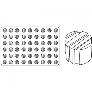 Форма Pavoflex 60x40cm Rigo Ø3,5xh3cm, 54 кухини, 25 ml - Img 2