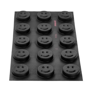 Форма Silicon Fiberform 60x40 см, 15 гнезда. Smile Ø 7,8 x В 2 см, 89,7 мл