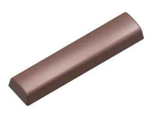 Шоколадова закуска 20 x 4,6 x H 2,3 cm, нуга Поликарбонатна форма, 2 кухини, 211,85 gr