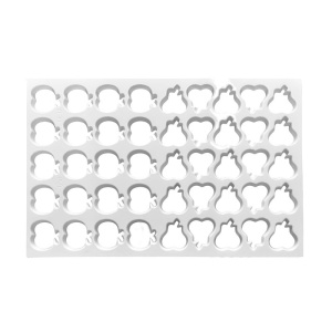 Apple and pear mould cutting plate Ø6.5-6.3cm, 20/25 cavities - Img 1