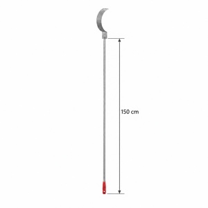 Ash and Embers Shovel, Stainless Steel, 25 x 7.5 cm, 150 cm Red Handle
