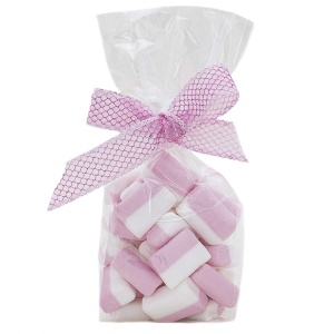 Bags S with cardboard base, transparent cellophane, 7.5 + 4 x H 22 cm, Set 100 pcs - Img 2