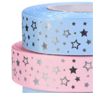 *Baptism cake ribbon, Blue colour, length 20 m, width 4 cm, - Img 2