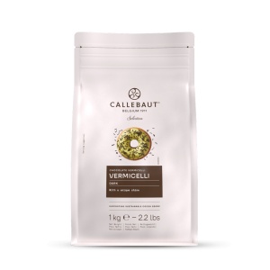 Barry Callebaut fekete csokoládé Vermicelli dekoráció, 1 kg