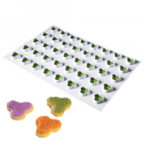 Biscuiti / Decoruri Trifoi Ø 3.9 cm - Placa Decupare Material Plastic, 60x40 cm