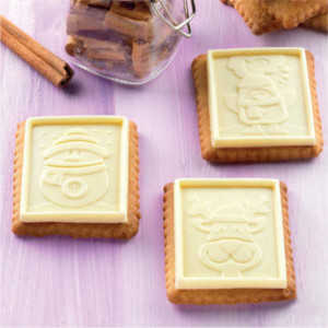 Biscuiti - Rectangle Cutter 4.7x5.7xH0.5cm, Silicone Shape Om Zapada, 6 cav. (CKC01) - Img 3