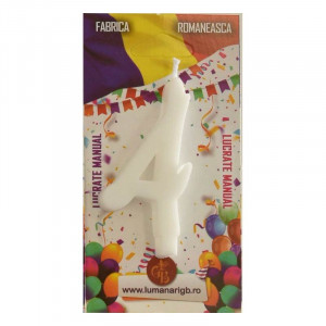 Cake Candle XL H 12 cm, Figure 4, White - Img 2