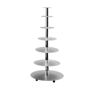 Cake Stand 7 Shelves, Stainless Steel/Aluminium, Ø 50 x H 103 cm - Img 1