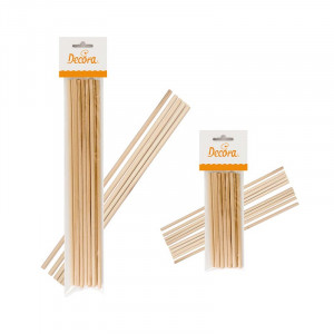 CakePops / LolliPops Wooden Chopsticks, Ø 0.6 x W 16 cm, Set 12 pcs - Img 2