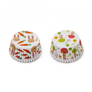 Chese L Paper 2 Patterns Rabbits/Paste, Ø 5 x H 3.2 cm, 36 pcs - Img 2