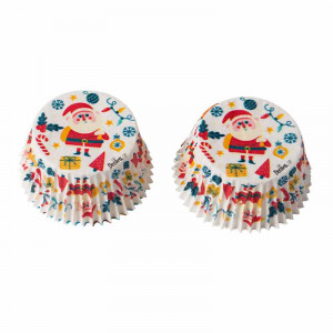 Chese L Paper Santa Claus pattern, Ø 5 x H 3.2 cm, 36 pieces - Img 2