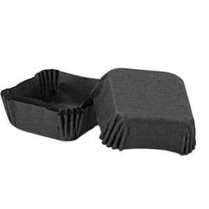 Chese Patrate Hartie Negru, 3.5 x 3.5 x H 1.5 cm, 1500 buc