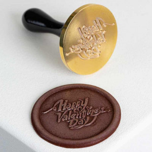 Chocolate Decorations Valentine's Valentine's Pattern Seal Stamp Ø 6 cm - Img 1