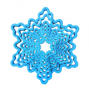 Christmas Plastic Christmas Cutters - Brad made of Snowflakes, 8 pieces - Img 3
