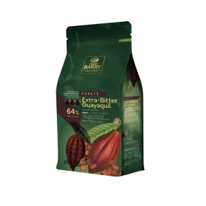 Ciocolata Neagra Extra Bitter Guayaquil Dropsuri 64% Cacao Barry, 5 kg