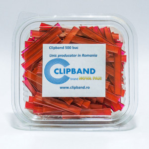 Clipband piros 0,6 mm, 5 cm-es elővágott, 500 db