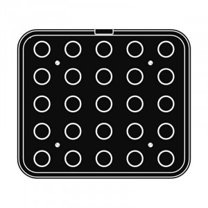 Cookmatic mould Cookmatic Model 15 Profil Neted, Ø 3.2 - 3.5 x H 2.5 cm, 25 cavities - Img 2