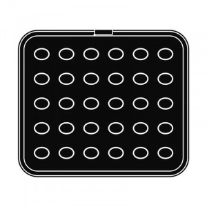 Cookmatic mould Cookmatic Model S04 Profil Neted, 2.9 - 3.3 x 2.1 - 2.5 H 3.5 cm, 30 cavities - Img 2