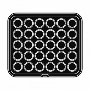Cookmatic szerszám Cookmatic 26-os modell Profiled hálós, Ø 4,4 - 4,8 x H 1,8 cm, 30 üregek - Img 2