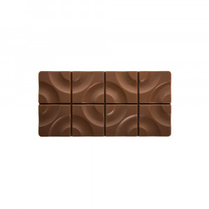Csokoládétáblák 15,4 x 7,7 x H 0,8 cm - Célzott polikarbonát forma, 3 üreggel