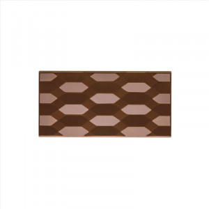 Csokoládétáblák 15,4 x 7,7 x H 1 cm - Hexa Vallée polikarbonát forma, 3 üreggel