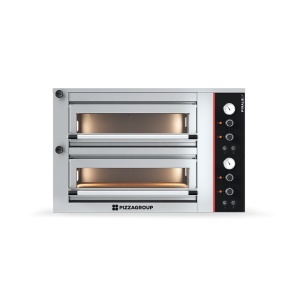 Cuptor profesional pentru pizza, 8 x Ø 30–34 cm, temperatura 450⁰C, cu suport model S8, set 4 roti si hota cu motor - Img 2