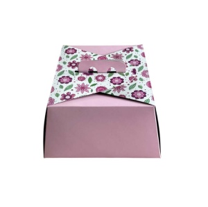 Cutie Patrata Desert / Tort, Carton Design Floral 27 x 27 x H 13.5 cm - Img 3