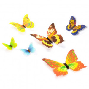 Decor Vafa - Butterflies 3 patterns Ø 4 cm, 336 pcs - Img 2