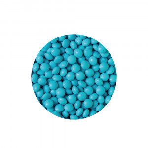 Flattened Chocolate Pearls Turquoise Ø 10 mm, 80 gr - Img 2