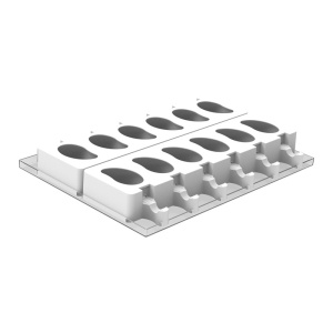Forma Silicon Inghetata Mango 3D, 2 forme x 6 cavitati 8.2 x 5.4 x H 4.3 cm, 124 ml, 50 bastonase - Img 4