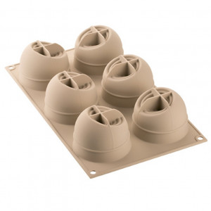 Forma Silicon Sfera cu Inima Ø 7 x H 5.5 cm, 6 cavitati x 130 ml - Img 3