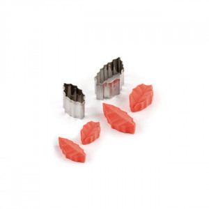 Frunze Ilex - Stainless Steel Cutters and Silicone Moulding Tools Ø 3.5 and 5 cm, Set of 6 pcs - Img 1