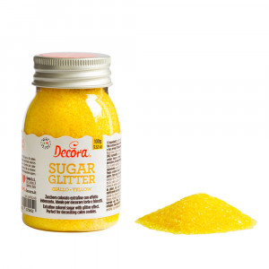 Glitter Yellow Sugar, 100 gr - Img 1