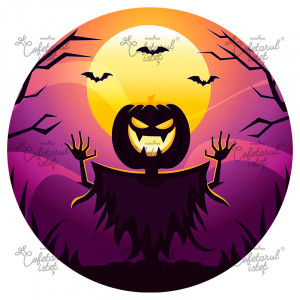 Halloween nyomtatott ostya Halloween 6-os modell, Ø 20 cm - Istet Cukrászda