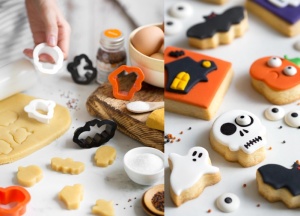 Halloween Plastic Cutters 6 Patterns, 3 - 4 x H 2.2 cm, 60 pcs - Img 2