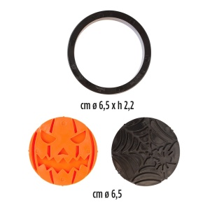 Halloween Plastic Cutters - Biscuit Decor, Ø 6.5 x H 2.2 cm, 3 pieces - Img 2
