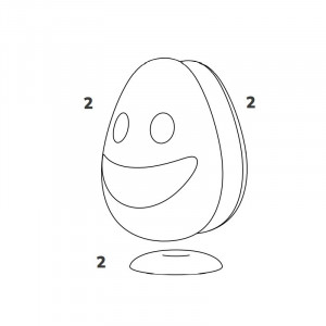 Happy Paste Ø 14 x H 21,5 cm Matrite Plastic Set 2 Chocolate Paste Chocolate - Img 3