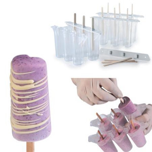 * Ice Cream on Stick Gelato Flex Heart - Set of 24 Plastic Moulds - Img 4