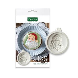 Karácsonyi szilikon forma - Dekor / Top Cupcake Mikulás sapka Ø 6 cm - Img 1