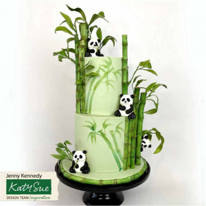 Katy Sue 6,3 x 5,9 x 1,5 cm Szilikon Panda és bambuszkagyló - Img 3