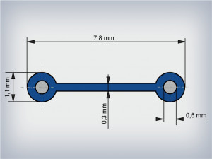 Klipszalag kék 0,6 mm, 5 cm-es, 500 db, elővágott - Img 3