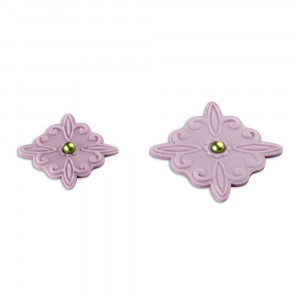 Lace or Square Decor Ø 4.5 and 6 cm - Plastic Cutters with Puller, Set 2 pcs - Img 2