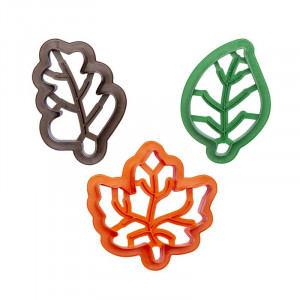 Leaves 3 patterns - Plastic Cutters 4.5 and 7 x 7 x H 2.2 cm, 3 pcs - Img 2
