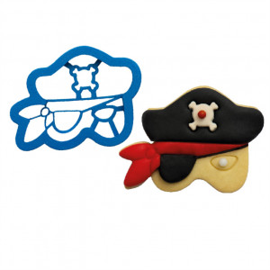 Masca de Carnaval Pirat - Decupator Plastic Ø 10 x H 2.2 cm - Img 1