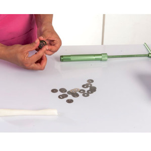 Metal Extruder for Sugarpaste Decor Decorations, with 20 Stainless Steel Threaders, L 16.5 cm - Img 2