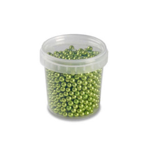 Metallic Green Metallic Sugar Pearls Ø 4 mm, 120 gr - Img 2
