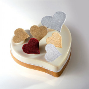 Microperforated Heart Pie Frame, 22.5x21xH2cm - Img 2